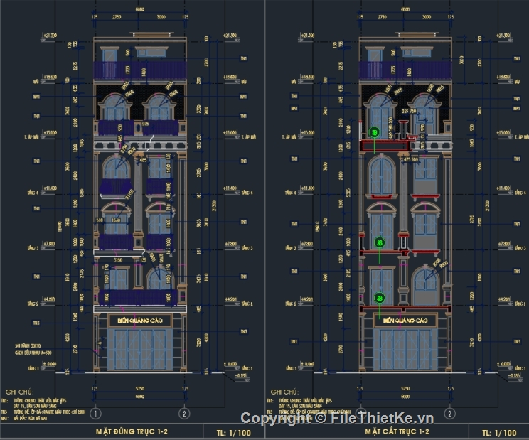 Biệt thự cổ điển 6 tầng 5.75x20.75m,File thiết kế biệt thự,Bản vẽ Biệt thự tân cổ điển,Bản vẽ nhà phố cổ điển 6 tầng